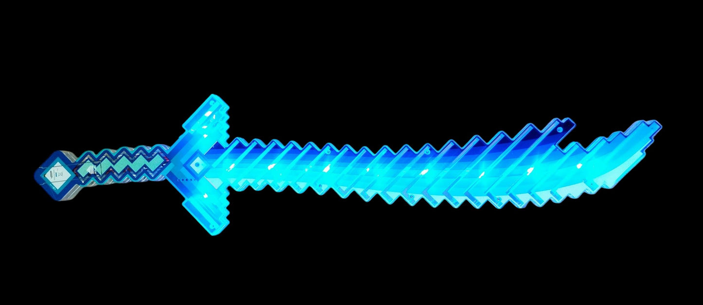 MIECZ ŚWIETLNY PIXELOWY KWADRATY Z DŹWIĘKIEM ŚWIATŁO LED 67CM E2608 EMAJ