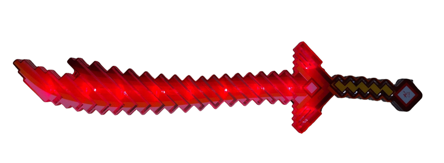 MIECZ ŚWIETLNY PIXELOWY KWADRATY Z DŹWIĘKIEM ŚWIATŁO LED 67CM E2608 EMAJ