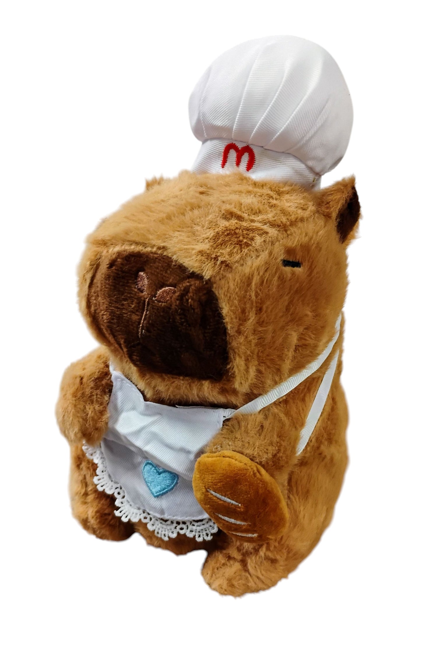 MASKOTKA PLUSZOWA MIŚ KAPIBARA CZAPKA SZEF KUCHNI KUCHARKA 20CM E2648 EMAJ