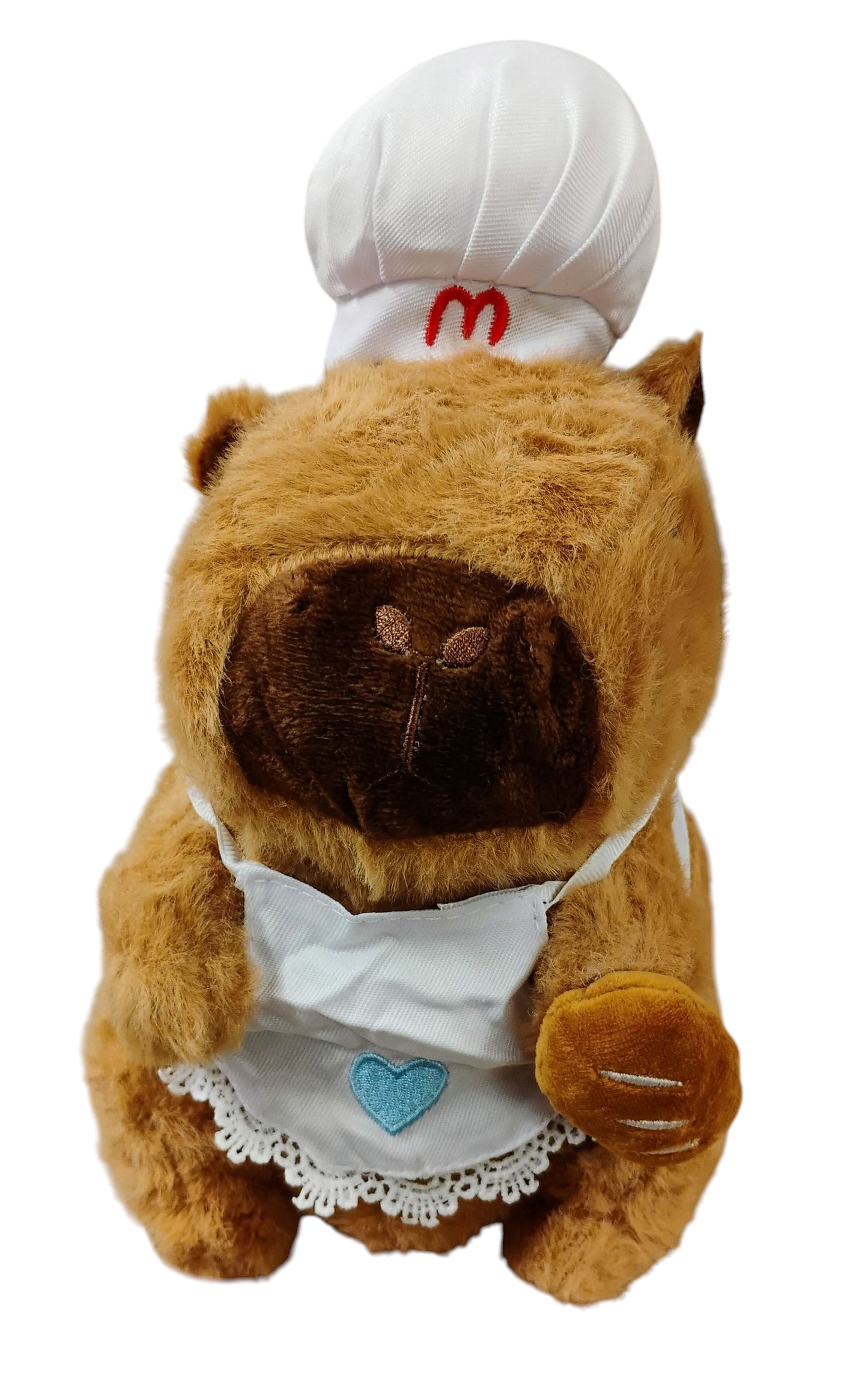 MASKOTKA PLUSZOWA MIŚ KAPIBARA CZAPKA SZEF KUCHNI KUCHARKA 20CM E2648 EMAJ