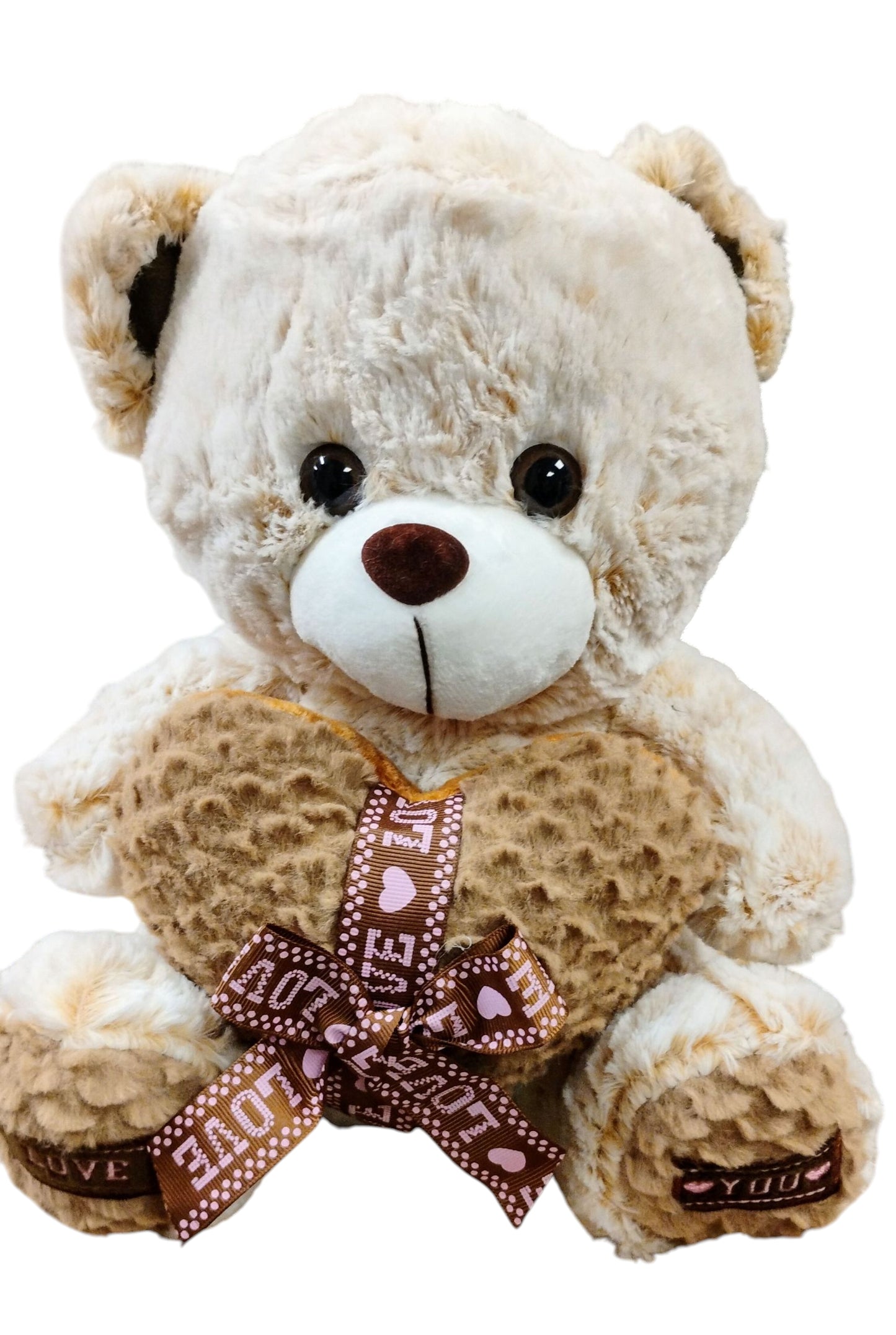 MASKOTKA KLASYCZNY PLUSZOWY MIŚ PRZYTULANKA Z SERCEM LOVE 30CM E2504 EMAJ