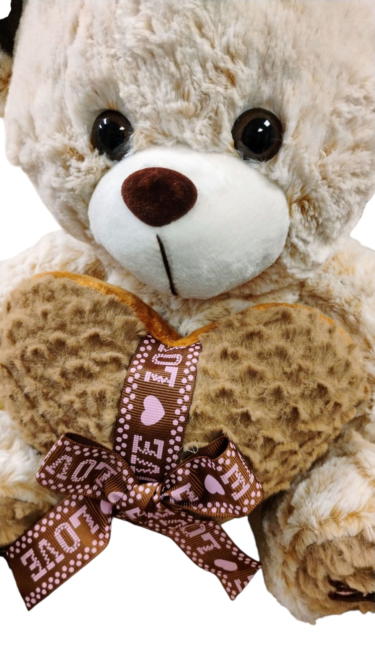 MASKOTKA KLASYCZNY PLUSZOWY MIŚ PRZYTULANKA Z SERCEM LOVE 30CM E2504 EMAJ
