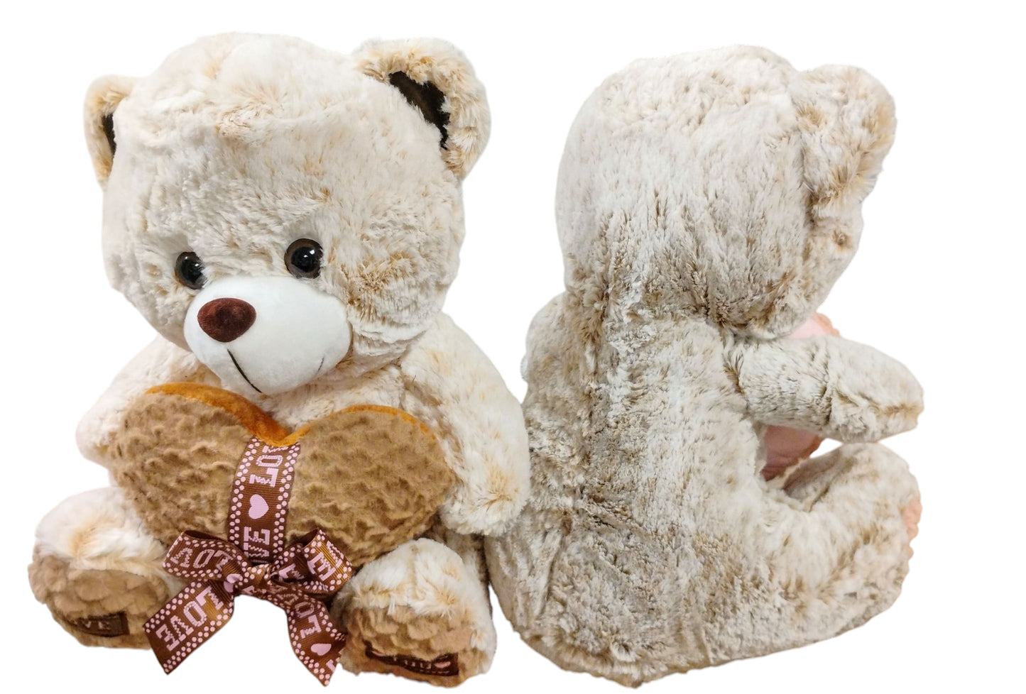 MASKOTKA KLASYCZNY PLUSZOWY MIŚ PRZYTULANKA Z SERCEM LOVE 30CM E2504 EMAJ