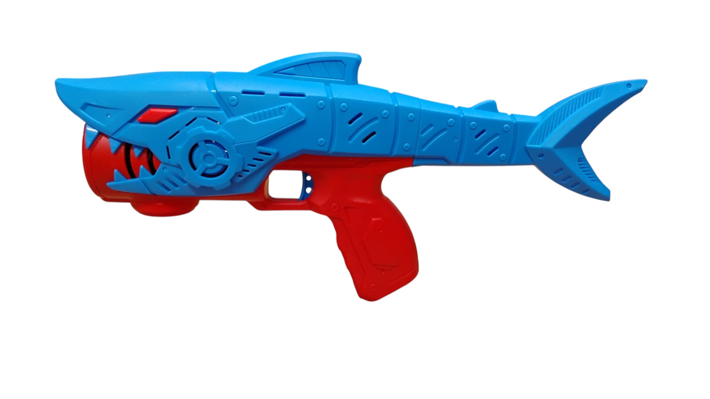 PISTOLET REKIN DUŻY AUTOMAT NA BAŃKI MYDLANE ŚWIATŁO 2 KOLORY 36CM E2601