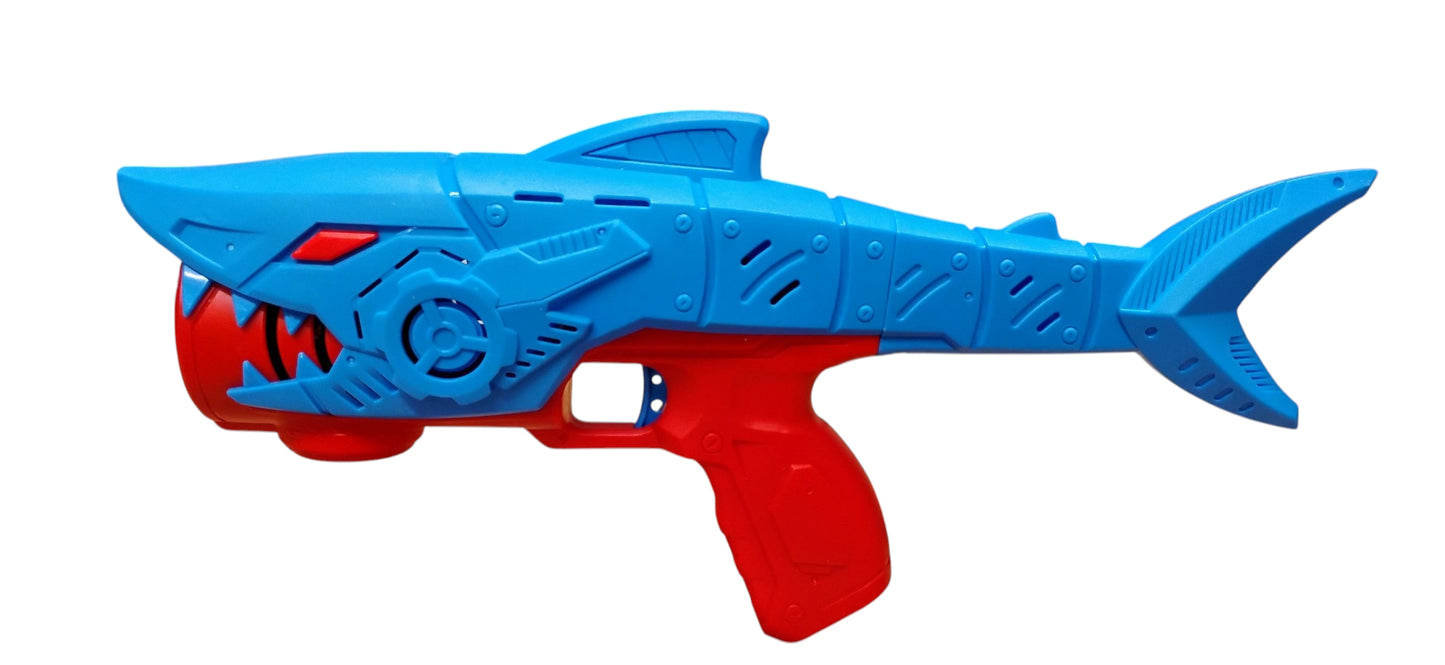 PISTOLET REKIN DUŻY AUTOMAT NA BAŃKI MYDLANE ŚWIATŁO 2 KOLORY 36CM E2601