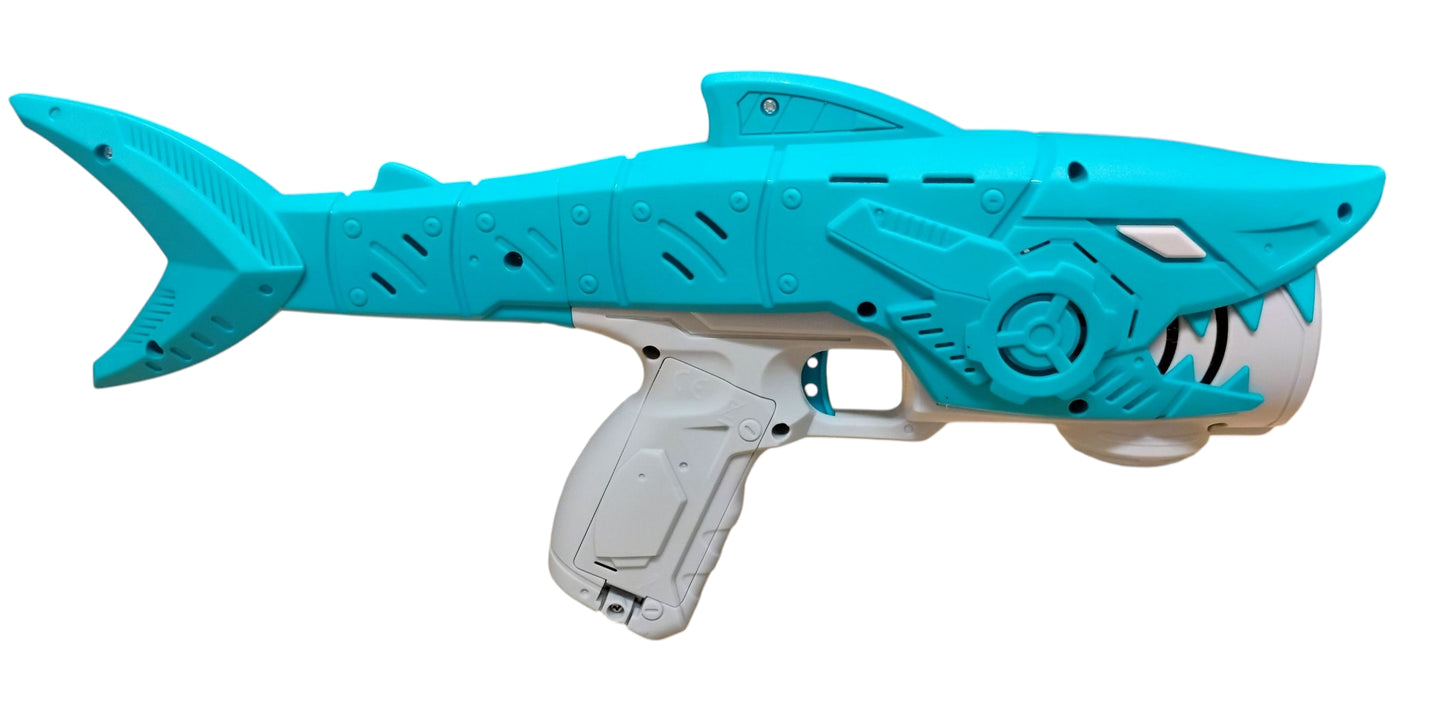 PISTOLET REKIN DUŻY AUTOMAT NA BAŃKI MYDLANE ŚWIATŁO 2 KOLORY 36CM E2601