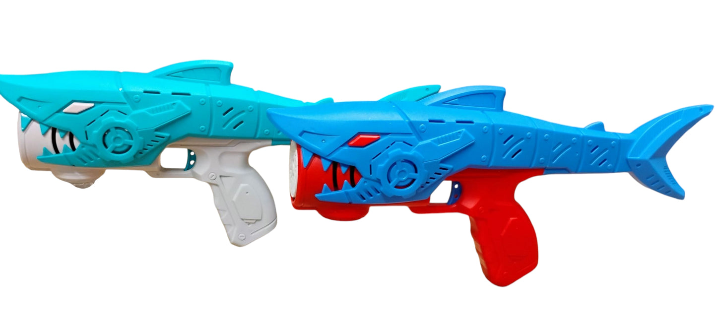 PISTOLET REKIN DUŻY AUTOMAT NA BAŃKI MYDLANE ŚWIATŁO 2 KOLORY 36CM E2601