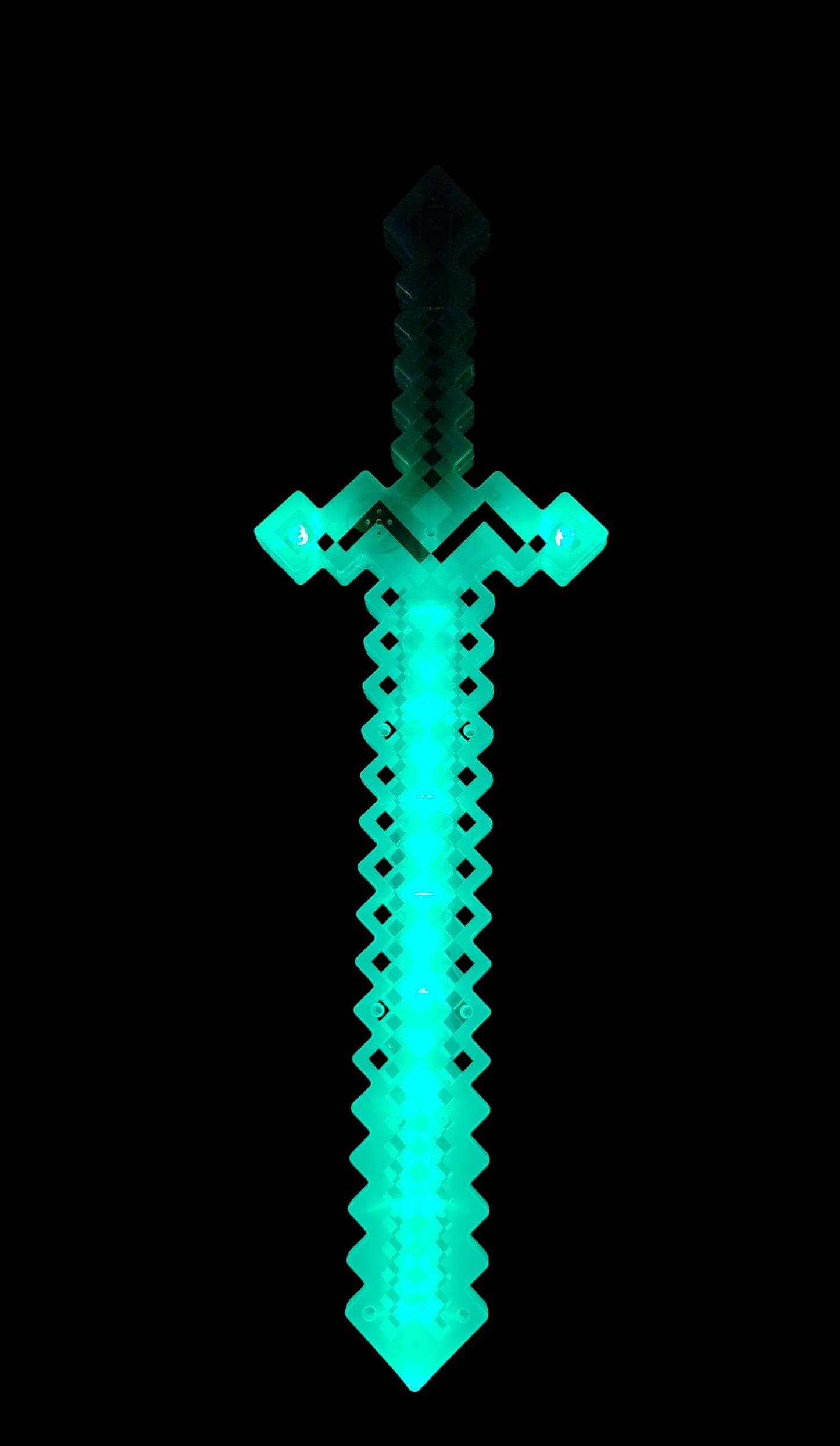 MIECZ ŚWIECĄCY Z DŹWIĘKIEM PIXELE KWADRATY LED 49CM E2609 EMAJ