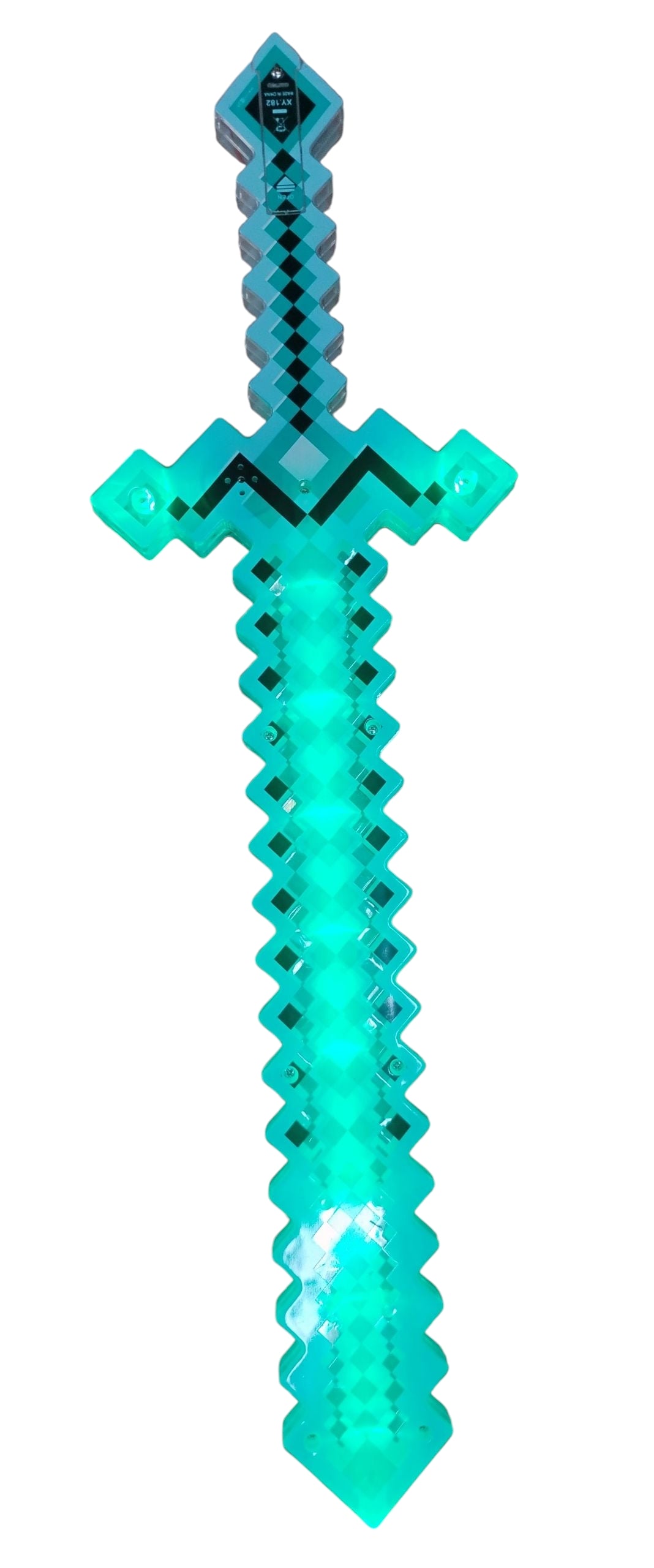 MIECZ ŚWIECĄCY Z DŹWIĘKIEM PIXELE KWADRATY LED 49CM E2609 EMAJ