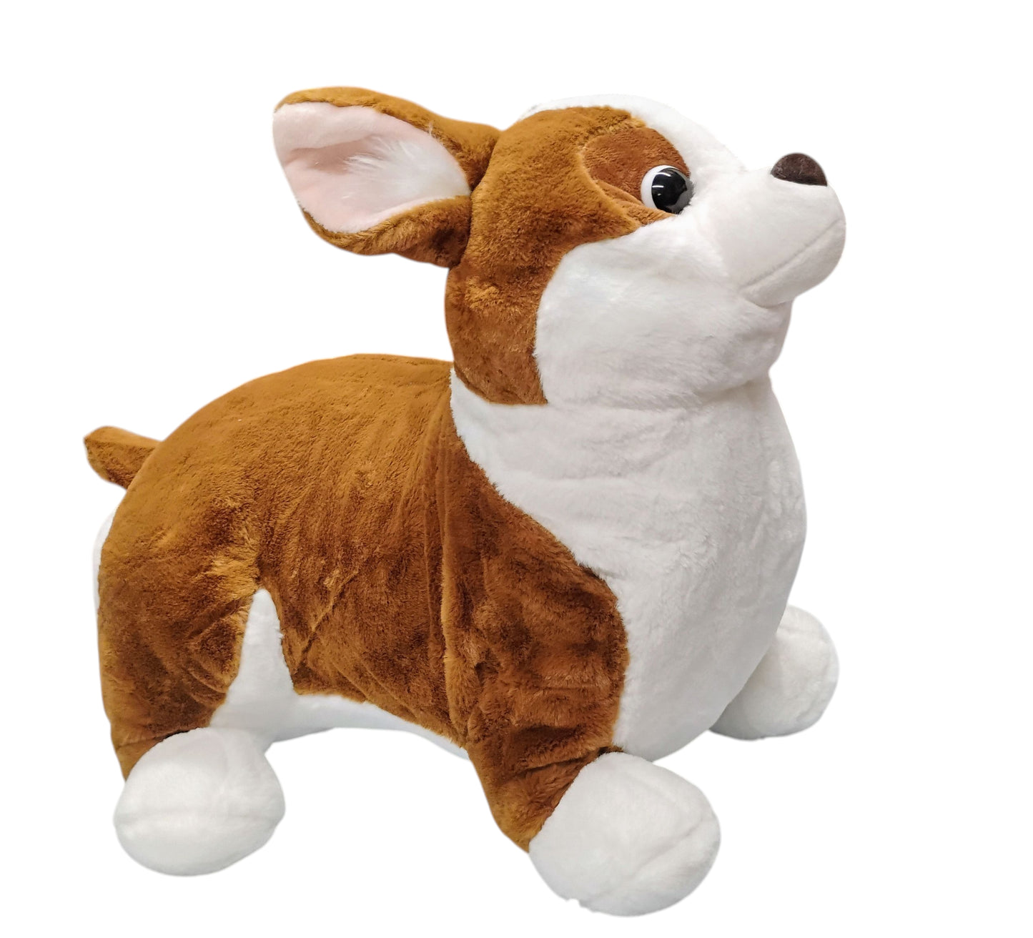 MASKOTKA DUŻY PLUSZOWY PIES RASY CORGI PODUSZKA ZAGŁÓWEK 40CM E2686 EMAJ