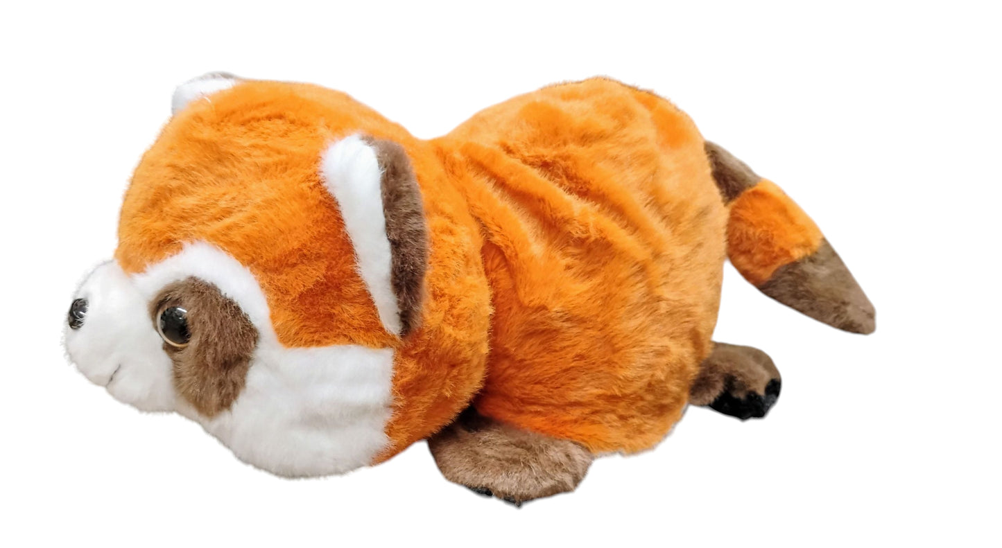 MASKOTKA 2W1 PANDA CZERWONA -DWUSTRONNA ZABAWKA PLUSZOWA 30CM E2664 EMAJ