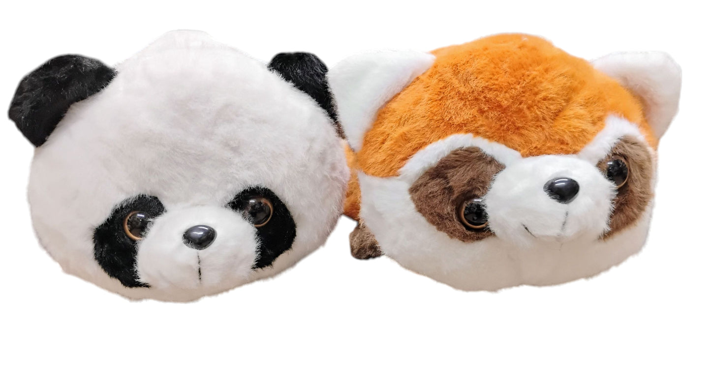 MASKOTKA 2W1 PANDA CZERWONA -DWUSTRONNA ZABAWKA PLUSZOWA 30CM E2664 EMAJ