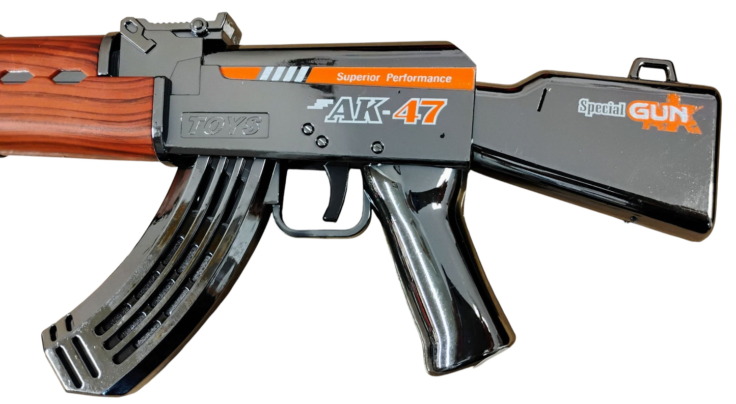 KARABIN AK-47 ZABAWKA Z BAGNETEM PARĄ WODNĄ EFEKT LED DŹWIĘK 44CM E2614 EMAJ