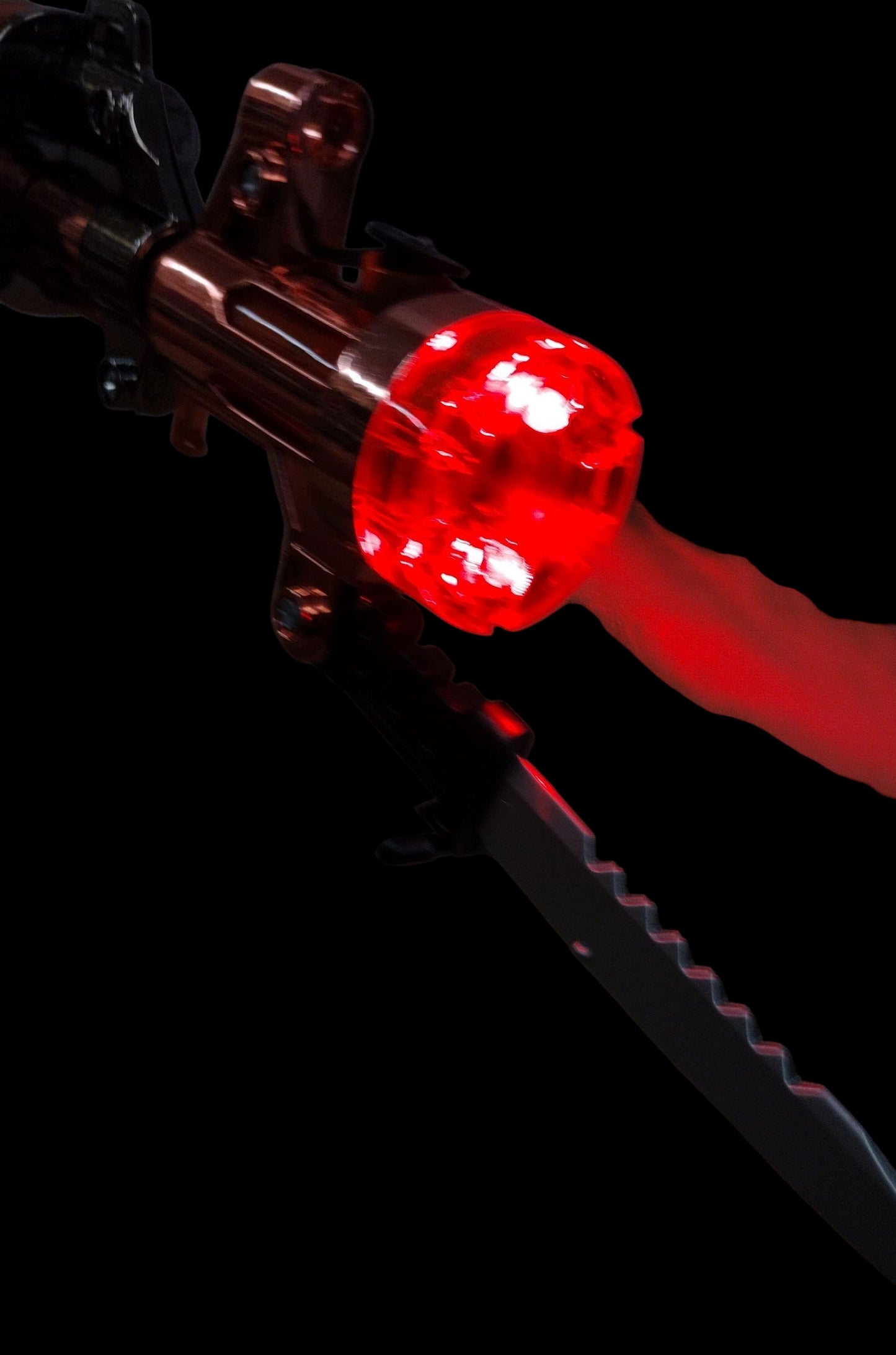 KARABIN AK-47 ZABAWKA Z BAGNETEM PARĄ WODNĄ EFEKT LED DŹWIĘK 44CM E2614 EMAJ