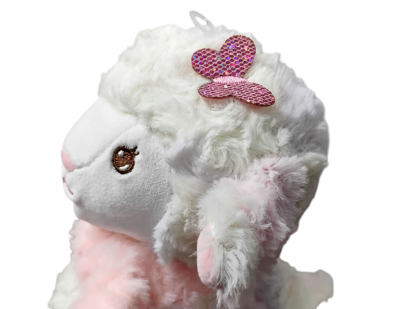 PLUSZOWA OWIECZKA Z MOTYLKIEM PASTELOWA MASKOTKA 22CM NA PREZENT E2731 EMAJ