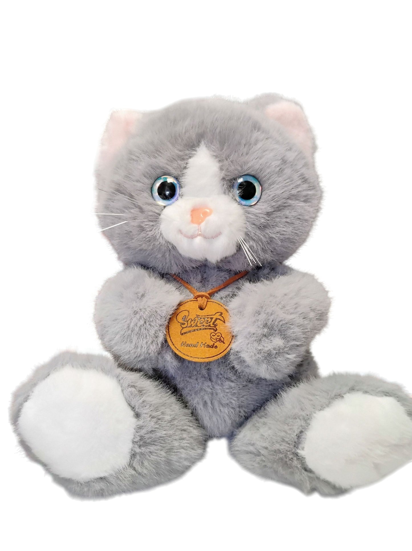 MASKOTKA PLUSZOWY KOTEK 23cm 3 KOLORY DO WYBORU UNIKATOWE OCZY E2739 EMAJ