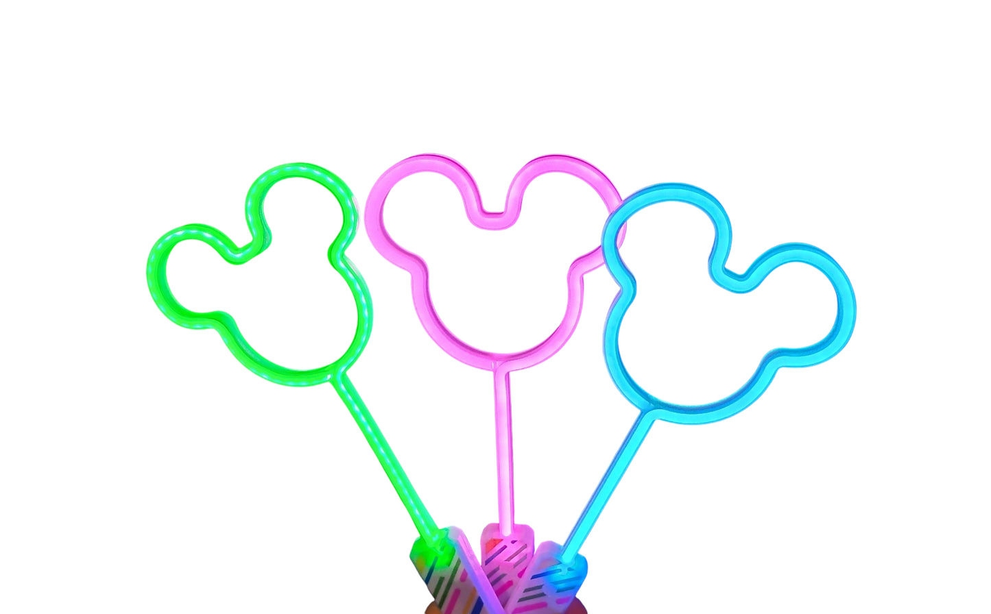 HIT! MAGICZNE RÓŻDŻKI MIKI LED 43cm NEONOWE ŚWIATŁO MYSZKA E2119 EMAJ
