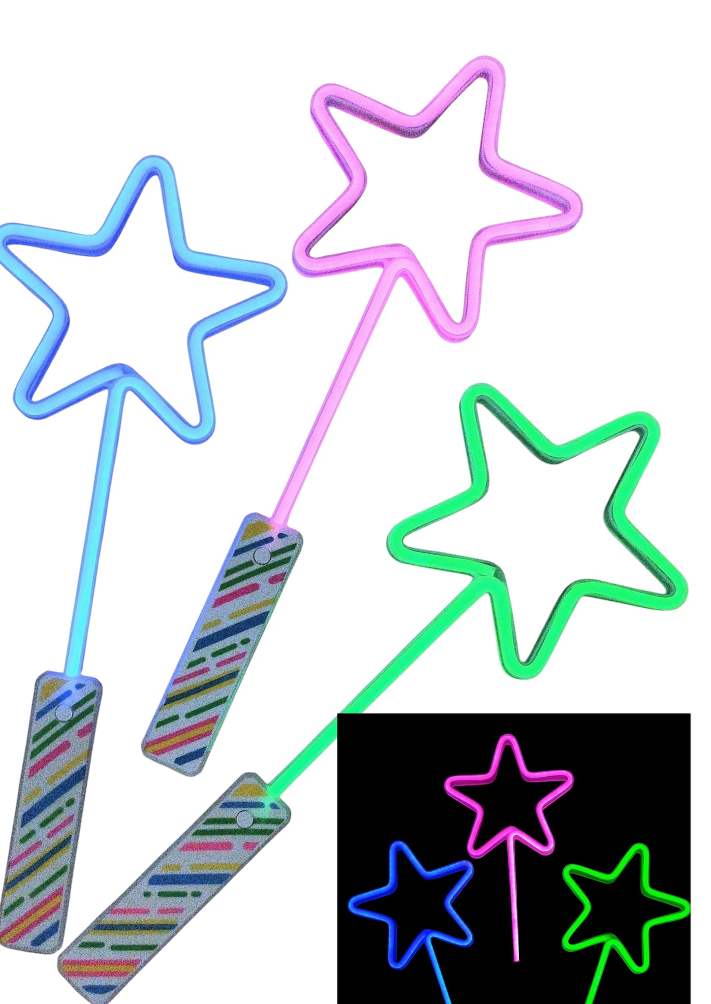 HIT! MAGICZNA RÓŻDŻKA GWIAZDA MOCNY LED 46CM GWIAZDKA LED E2121 EMAJ