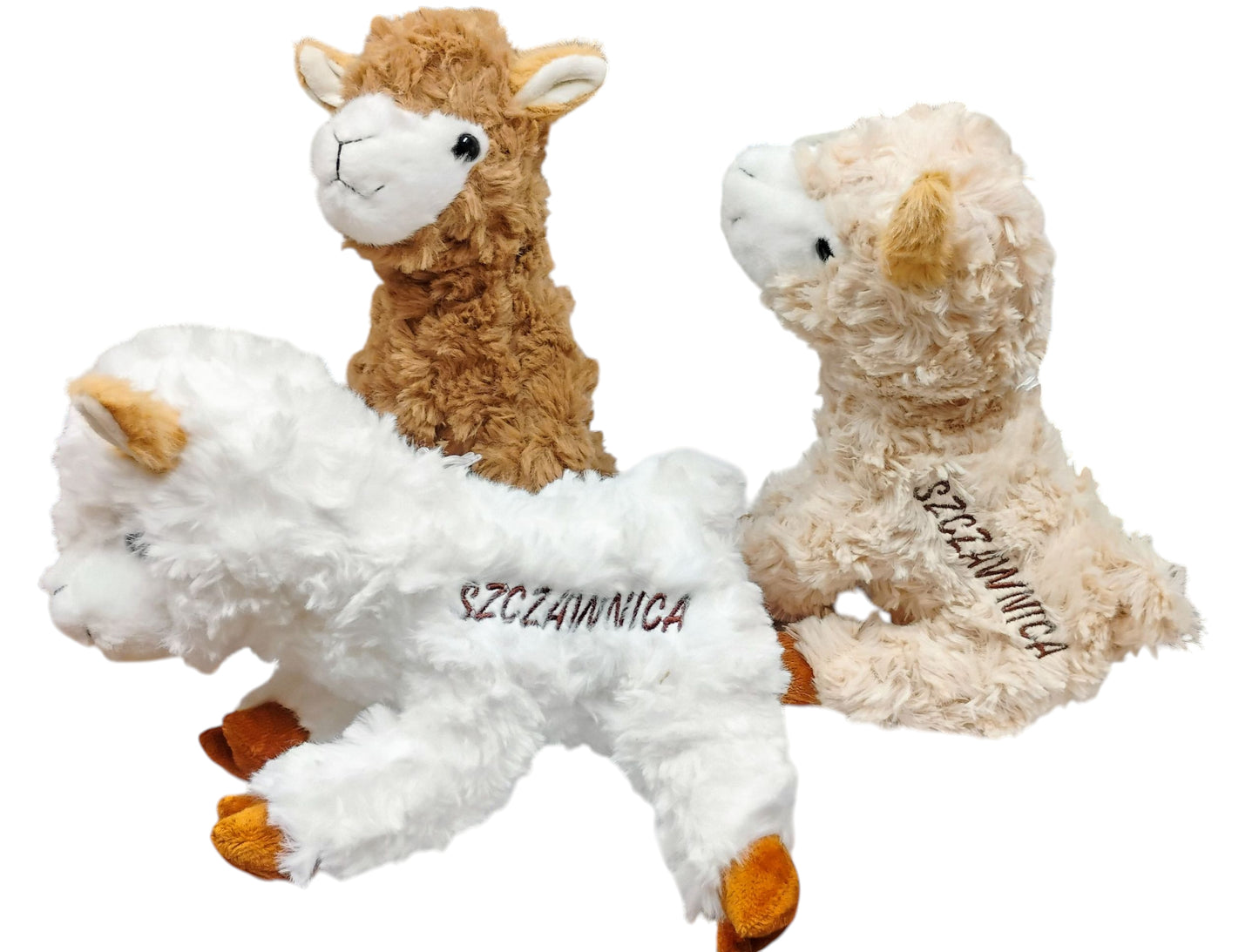 PLUSZAK OWCA SENSORYCZNA OWIECZKA LAMA 24CM KOLORY NAPIS GŁADKA E2728 EMAJ