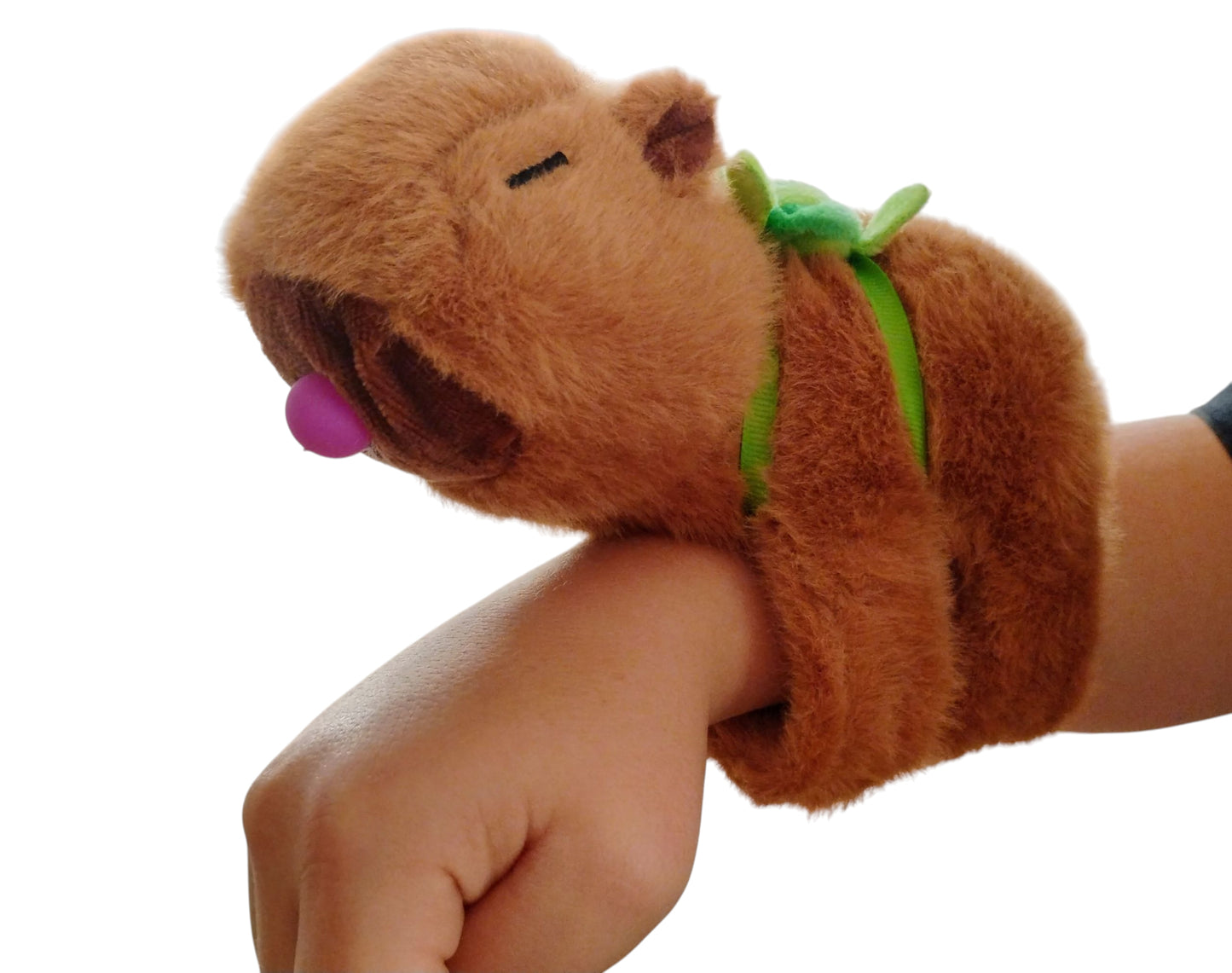 MASKOTKA OPASKA NA RĘKĘ KAPIBARA Z KOLOROWYM BALONIKIEM 18CM E2766 EMAJ