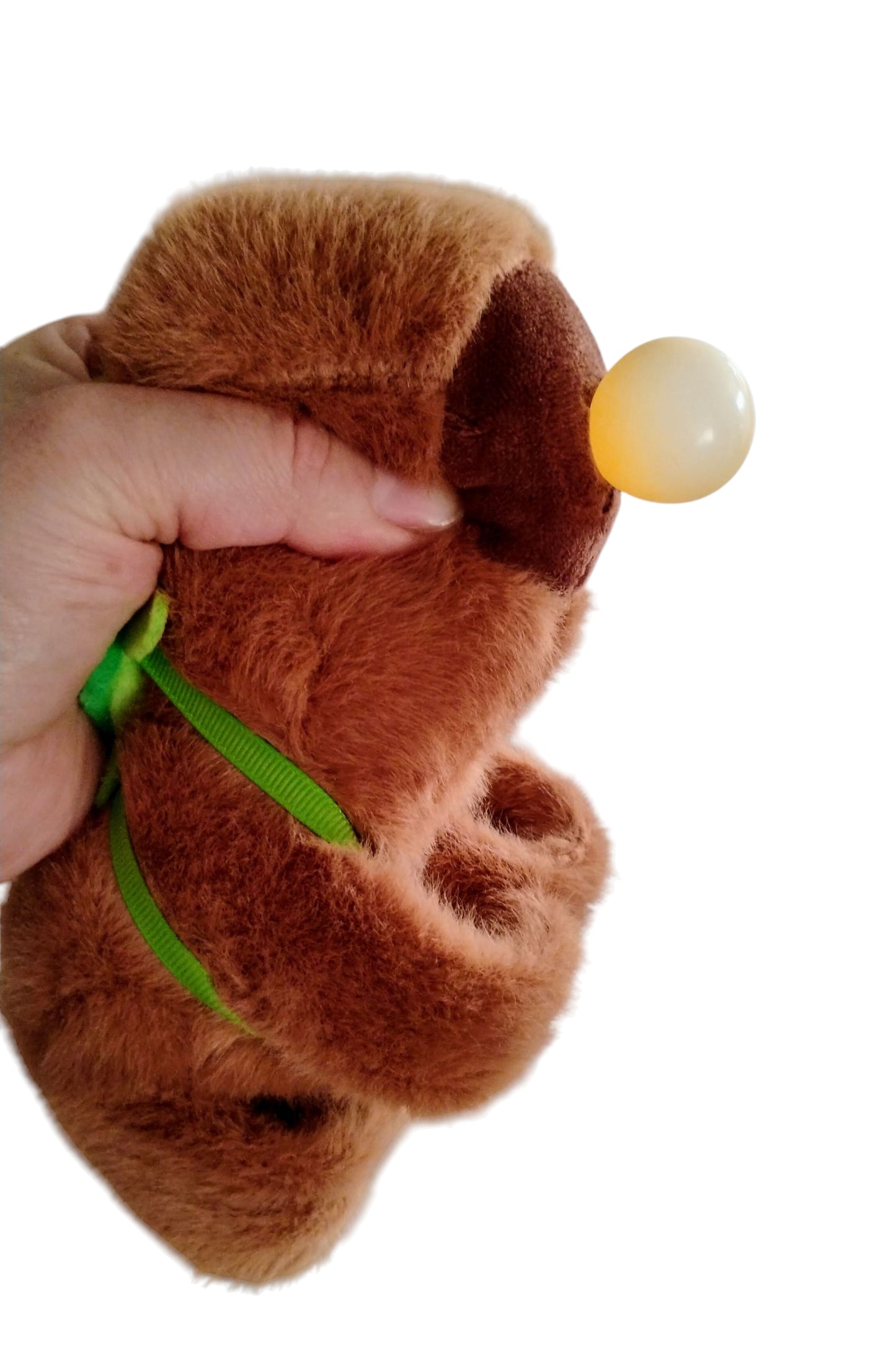 MASKOTKA OPASKA NA RĘKĘ KAPIBARA Z KOLOROWYM BALONIKIEM 18CM E2766 EMAJ