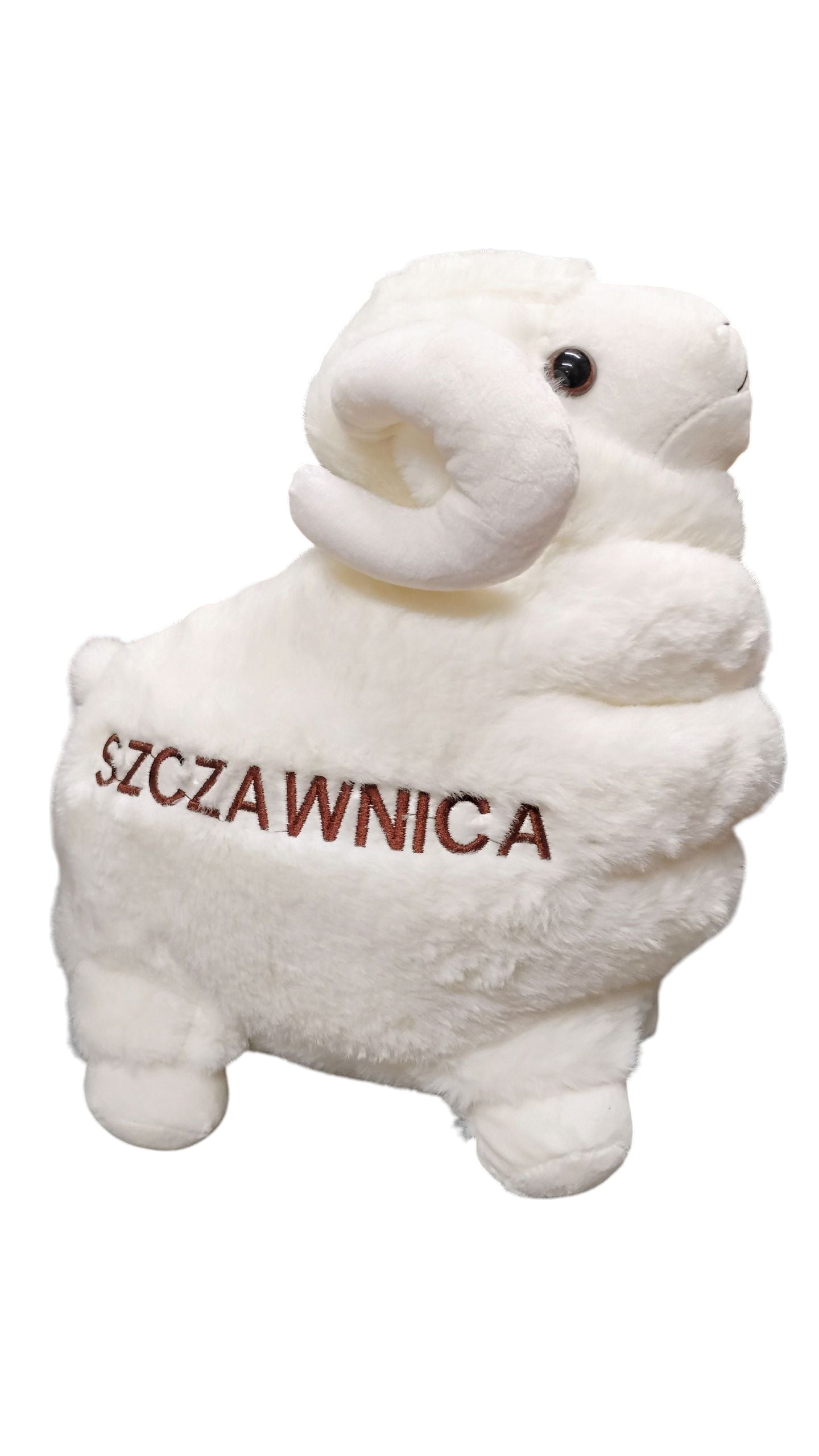 BECZĄCA PLUSZOWA MASKOTKA DUŻA OWCA BARAN 33x25cm SUPER JAKOŚĆ! E2651 EMAJ