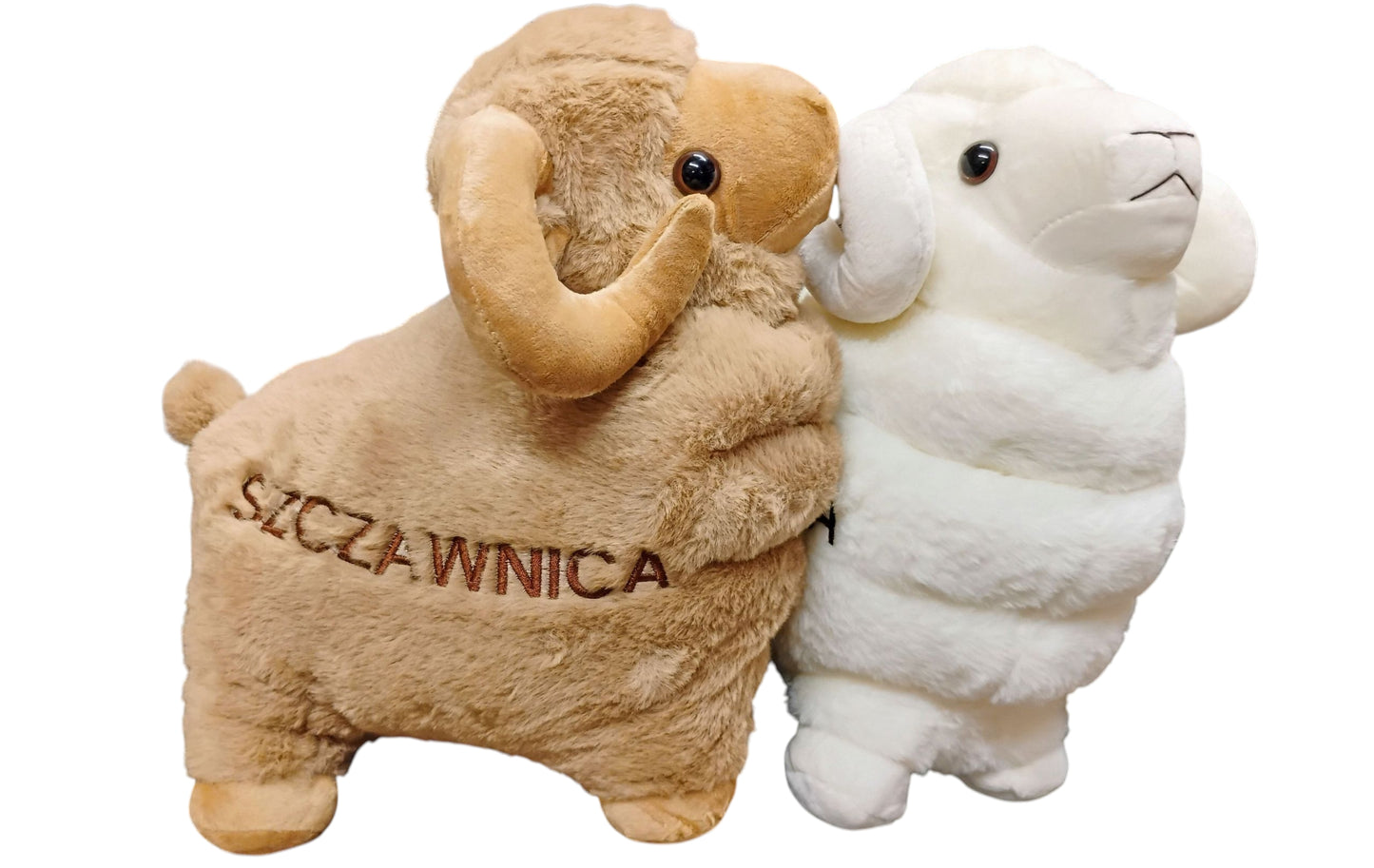 BECZĄCA PLUSZOWA MASKOTKA DUŻA OWCA BARAN 33x25cm SUPER JAKOŚĆ! E2651 EMAJ