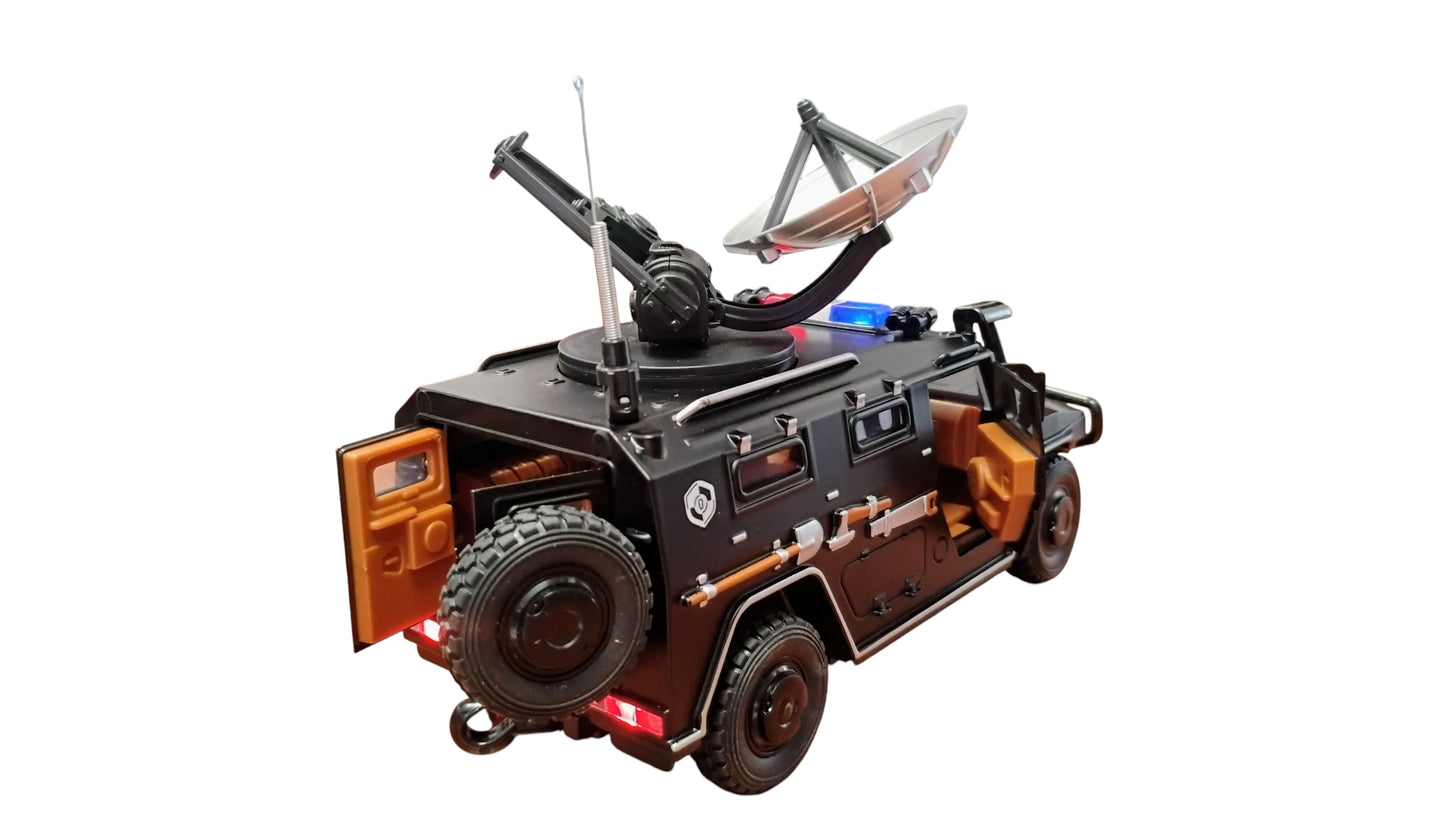AUTO WOJSKOWE METAL 21CM LED DŹWIĘK WYMIENNE UZBROJENIE KOLORY E2514 EMAJ
