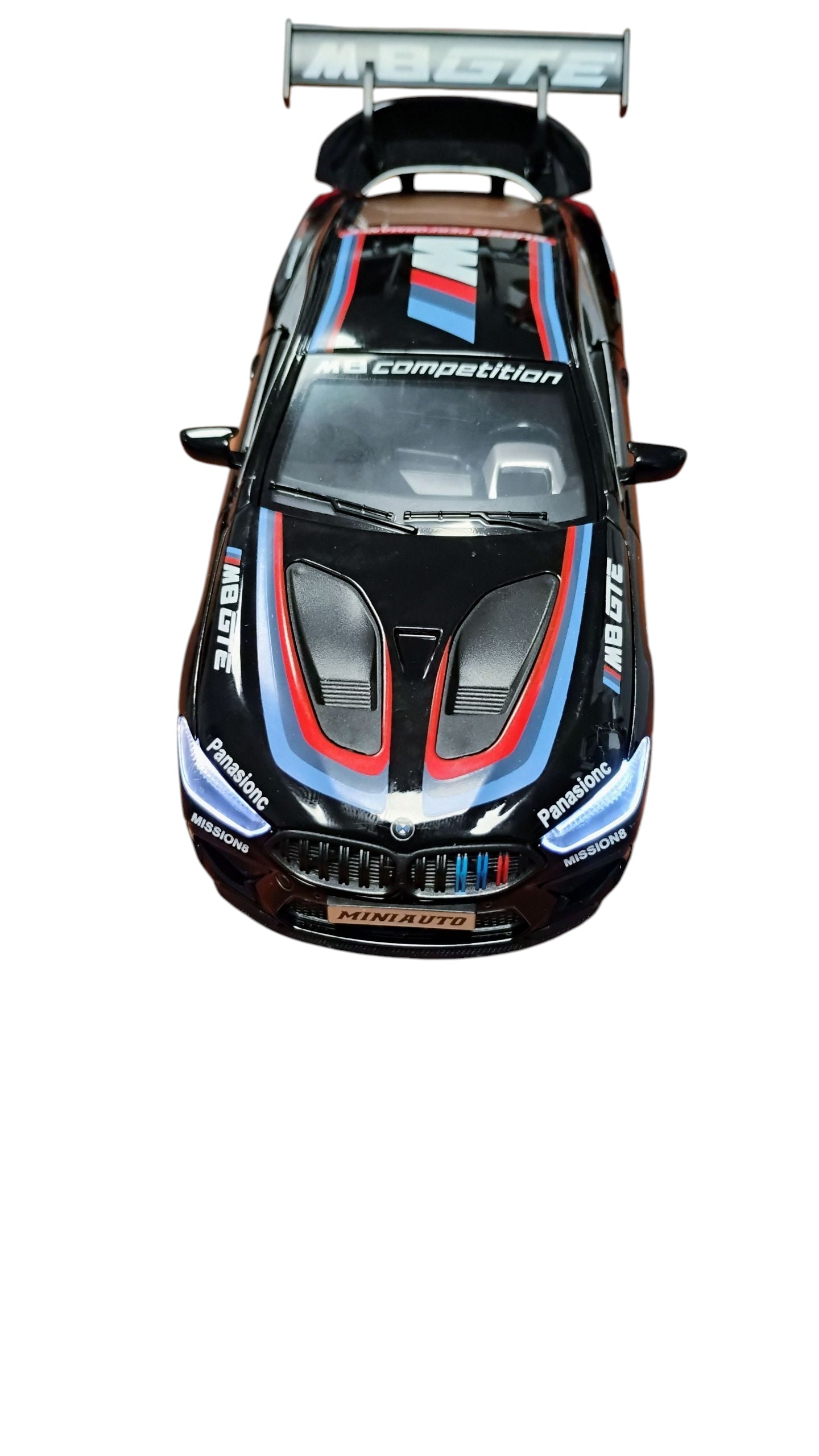 AUTO METALOWE MEGA TURBO RACER 17CM SPORTOWY BOLID LED I DŹWIĘK E2543 EMAJ