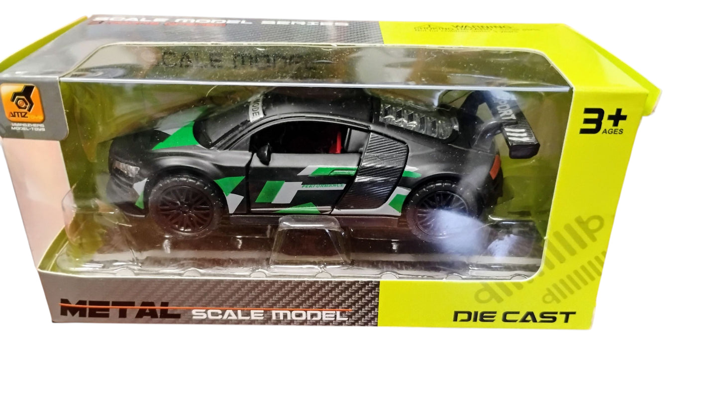 AUTO METALOWY SAMOCHÓD SPORTOWY 12cm LED DŹWIĘK NAPĘD PULLBACK E2559EMAJ