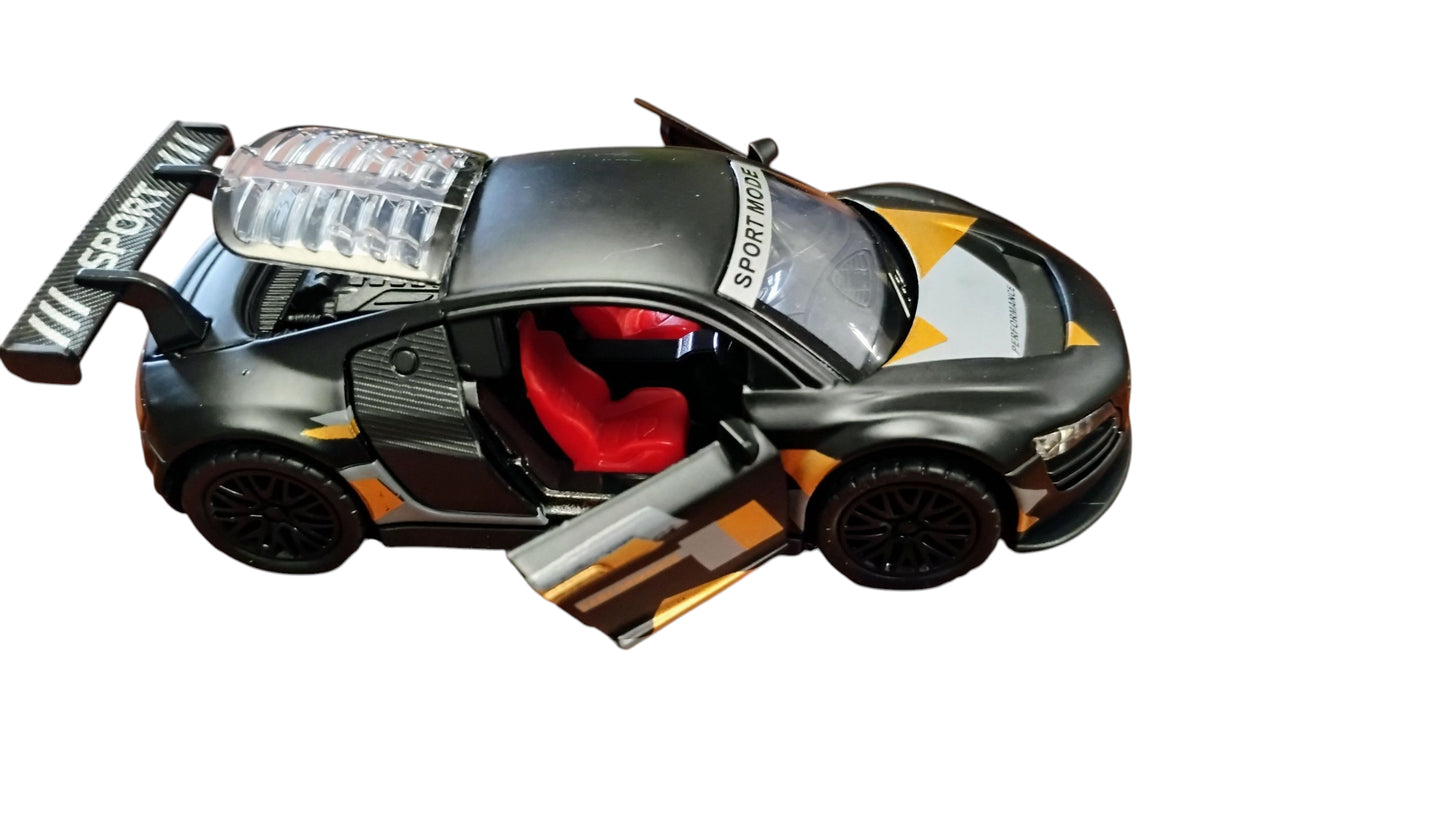 AUTO METALOWY SAMOCHÓD SPORTOWY 12cm LED DŹWIĘK NAPĘD PULLBACK E2559EMAJ