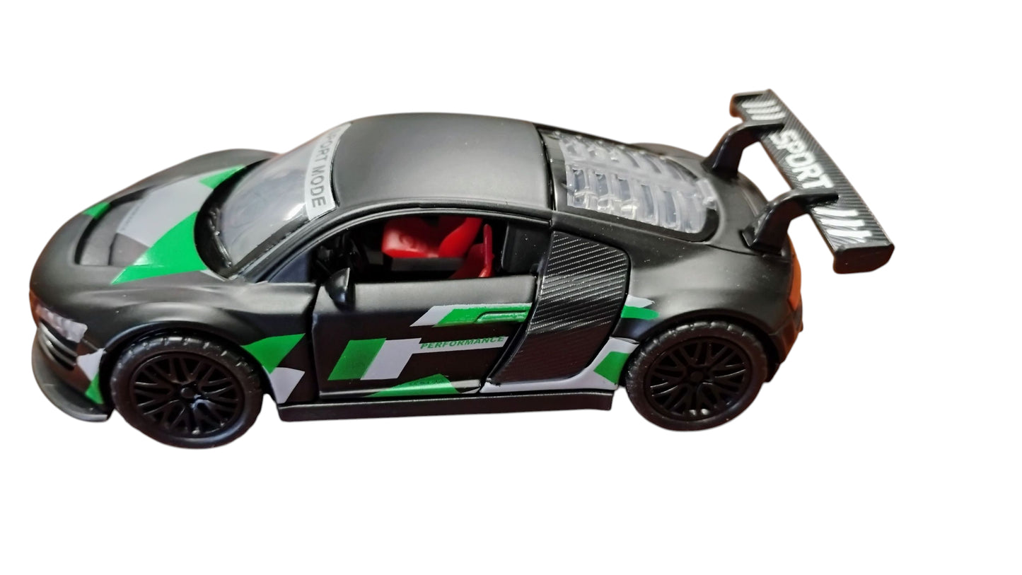 AUTO METALOWY SAMOCHÓD SPORTOWY 12cm LED DŹWIĘK NAPĘD PULLBACK E2559EMAJ