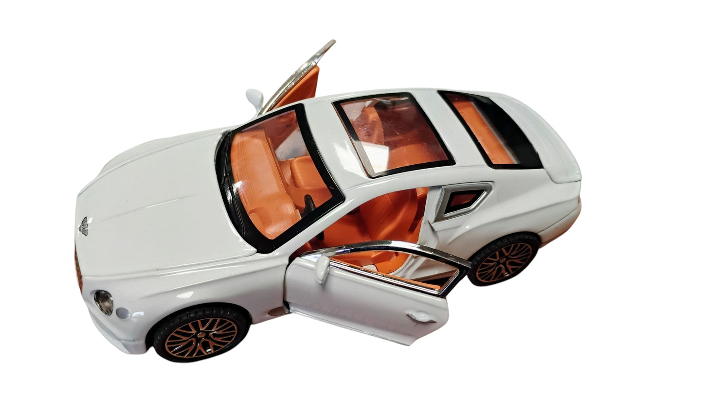 MODEL EKSLUZYWNE AUTO 15CM METAL LED DŹWIĘK CZARNY LUB BIAŁY E2542 EMAJ