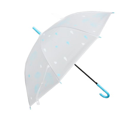 PARASOL PRZEZROCZYSTY KROPLE DESZCZU ŚR90CM E2026 EMAJ