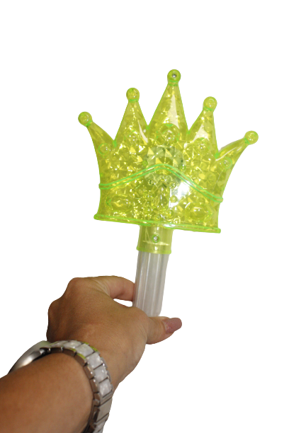 RÓŻDŻKA Z BERŁEM 50CM KORONA PIĘKNY BLASK KORONY Z KULĄ DISCO ŚWIECĄCE GADŻETY E1507