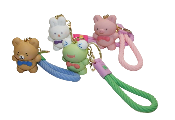 BRELOK ZWIERZĄTKA RÓŻNE WZORY I KOLORY ZŁOTE ZAPIECIA 6CM E1888 EMAJ