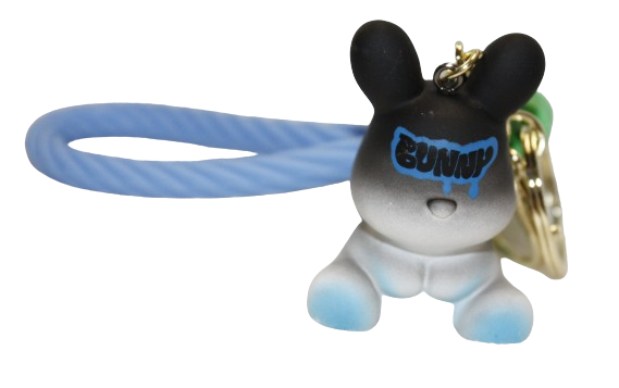 BRELOK KRÓLIK BUNNY IMITACJA GIPSOWEJ FORMY ZŁOTE ZAPIĘCIA 5CM E1887 EMAJ