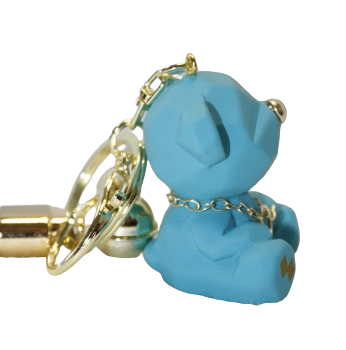 BRELOK MIŚ KANCIASTY ZŁOTY NOSEK ZAPIĘCIA PLECIONY UCHWYT 5CM E19540 EMAJ