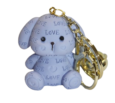 BRELOK KRÓLIK ANIMACJA LOVE IMITACJA GIPSU 5CM ZŁOTE ZAPIĘCIA E2134 EMAJ