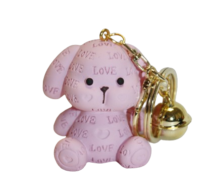 BRELOK KRÓLIK ANIMACJA LOVE IMITACJA GIPSU 5CM ZŁOTE ZAPIĘCIA E2134 EMAJ