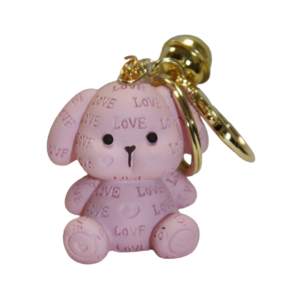 BRELOK KRÓLIK ANIMACJA LOVE IMITACJA GIPSU 5CM ZŁOTE ZAPIĘCIA E2134 EMAJ