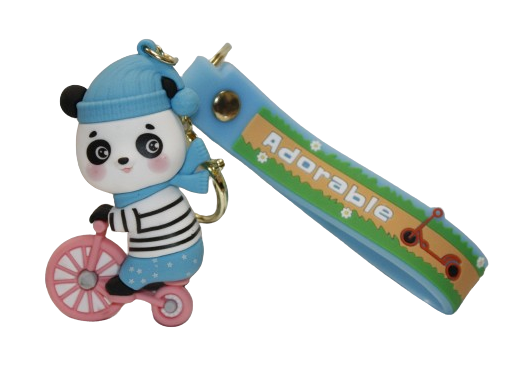 BRELOK MIŚ PANDA W DWÓCH KOLORACH GUMOWY UCHWYT 8CM E1951 EMAJ