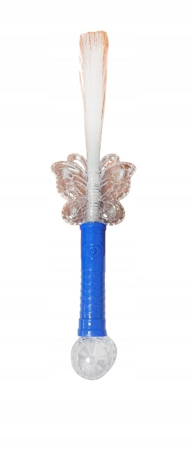 MAGICZNA RÓŻDŻKA LED MOTYLEK ŚWIECĄCA ZABAWKA 2 KOLORY KULA DISCO 40CM E2091 EMAJ
