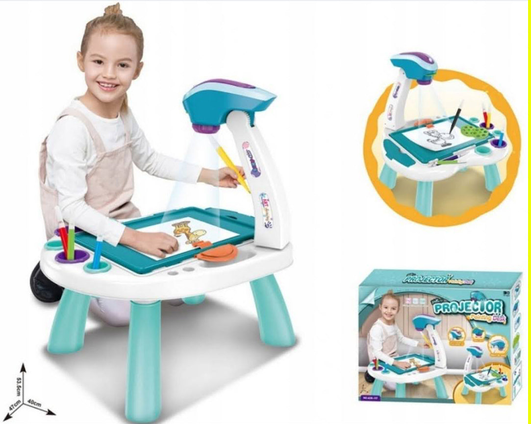 PROJEKTOR BIG POŚWIETLANE SLAJDY DO RYSOWANIA STOLIK MAZAKI 55CM E2394