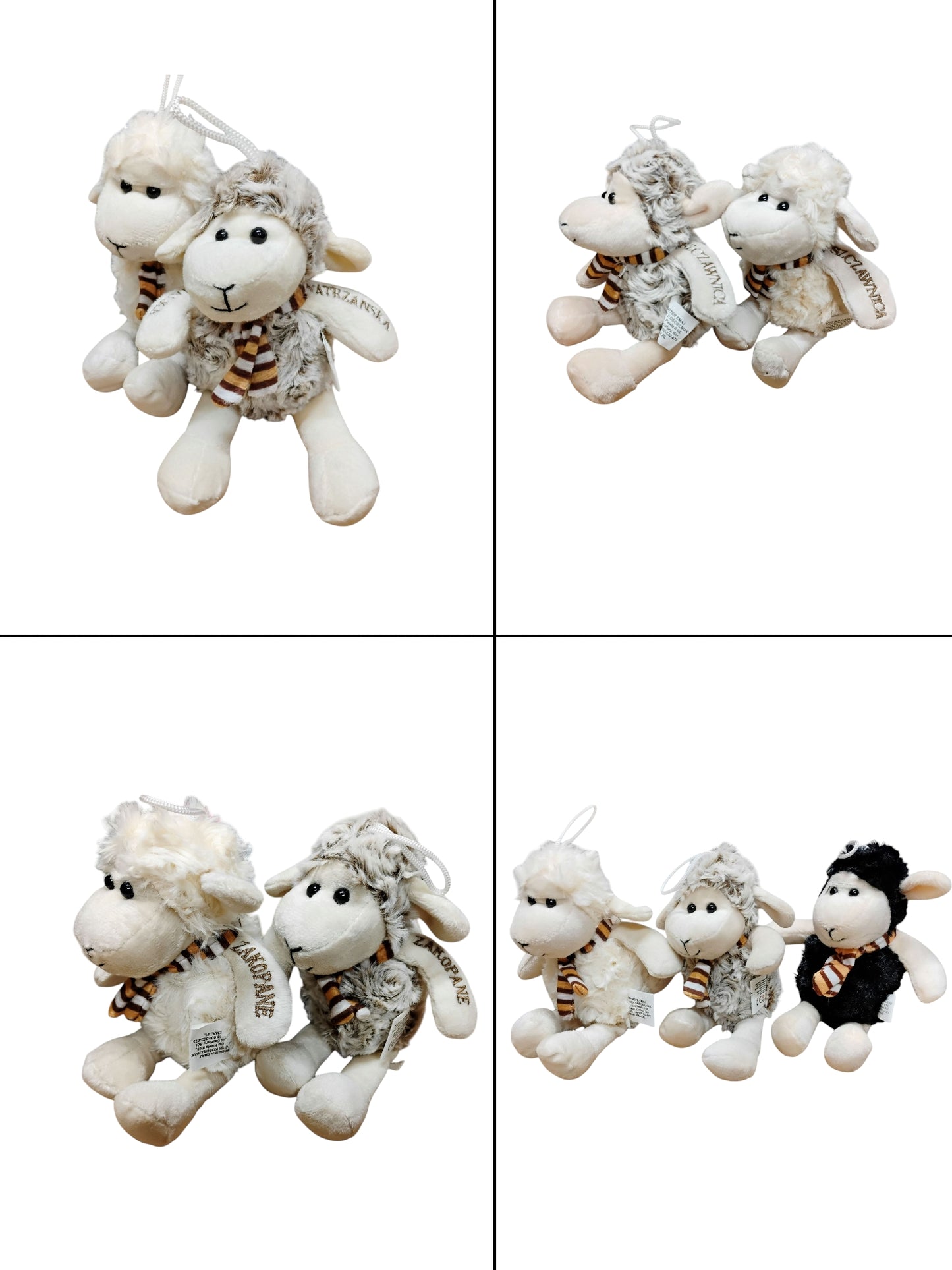 OWIECZKA W SZALICZKU Z NAPISEM MIEJSCOWOŚCI MASKOTKA OWCA BARANEK 15 CM E0382 EMAJ