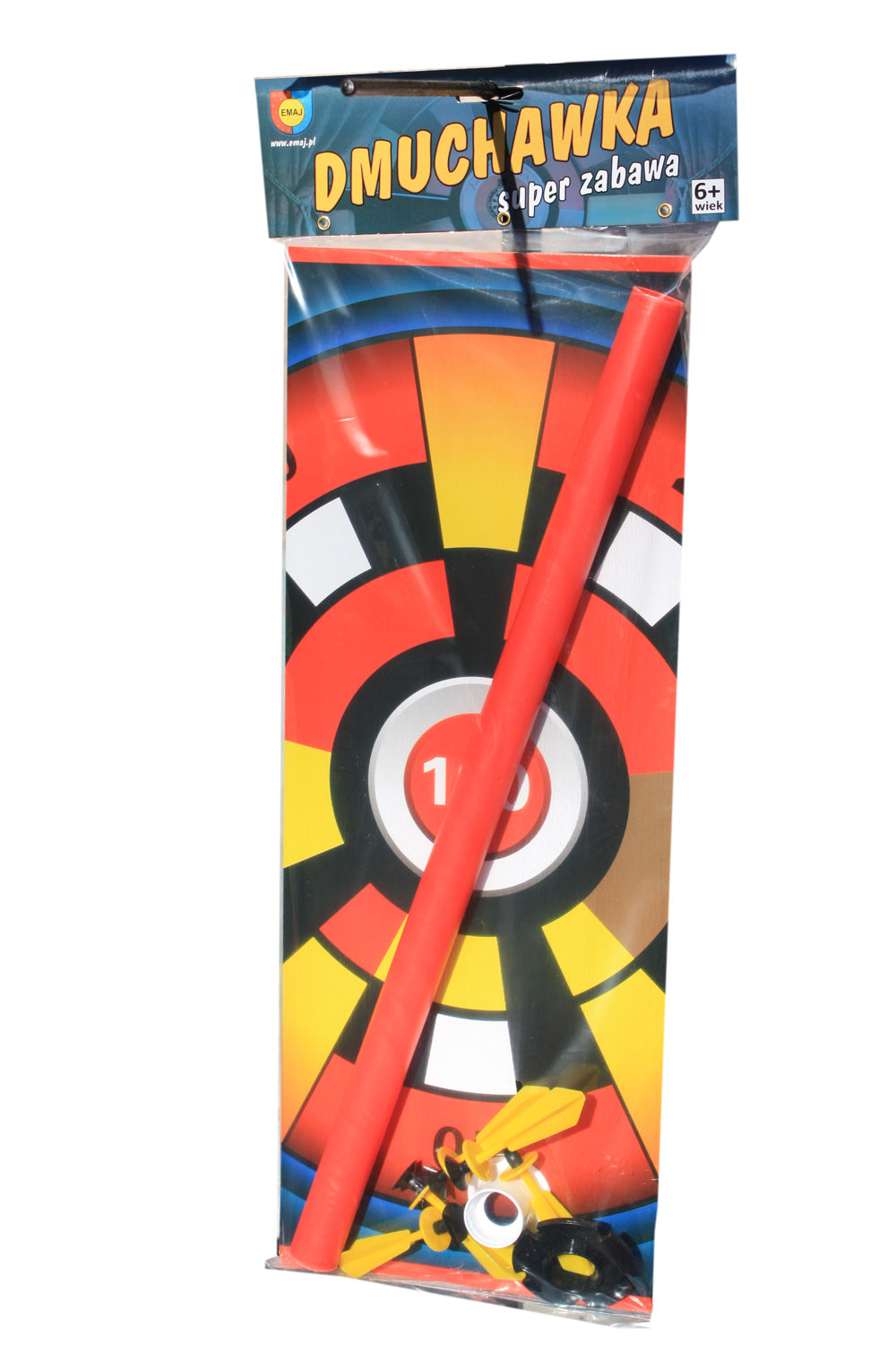 DMUCHAWKA STRZELAWKA GRA RODZINNA ZRĘCZNOŚCIOWA PLANSZA STRZAŁKI E0025