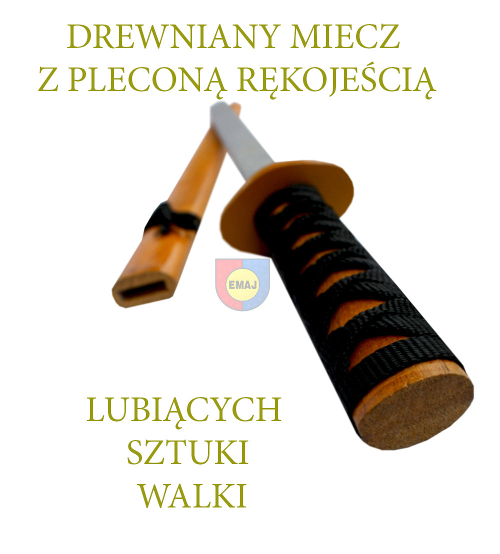DREWNIANY MIECZ SAMURAJA KATANA 54CM E2200 EMAJ