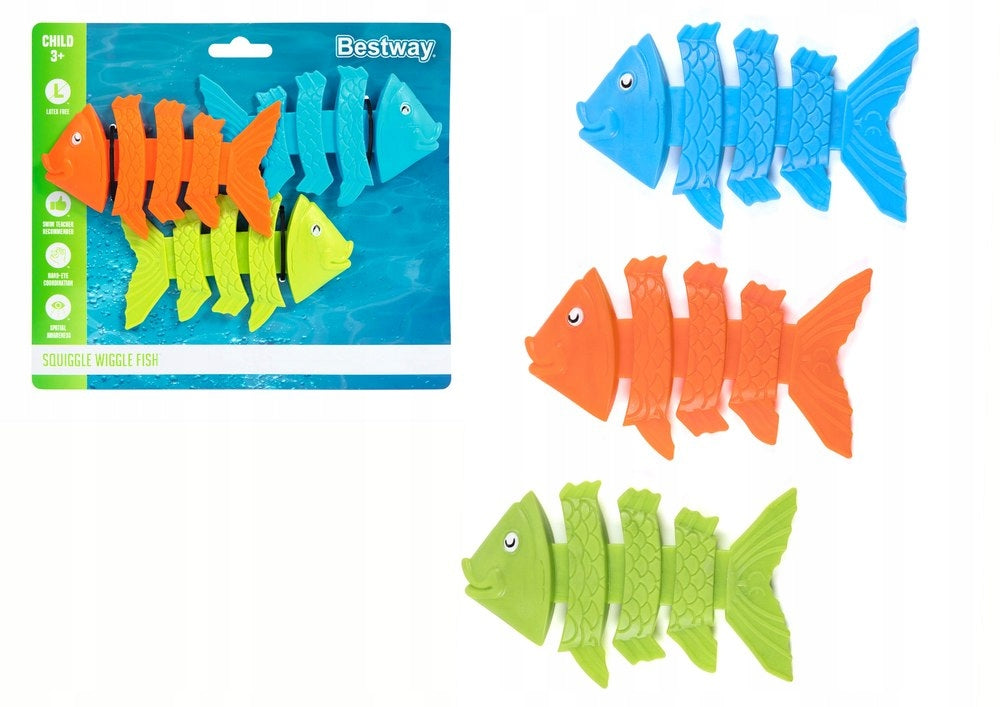 ZESTAW RYBKI DO NURKOWANIA GUMOWE 3szt 11cm Bestway 16226 EMAJ