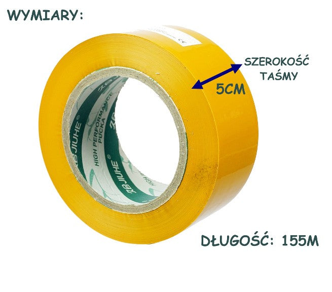 TAŚMA KLEJĄCA SUPERMOCNA ŻÓŁTA 5CM/100M E2420 EMAJ