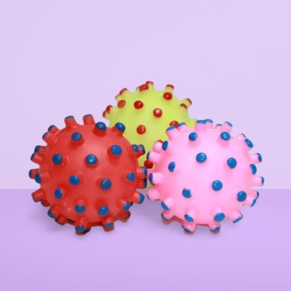 PIŁKA PISZCZĄCA GUMOWA 6CM Z WYPUSTKAMI DLA PSÓW AKTYWNYCH E1169 EMAJ